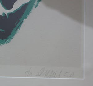 Karel Appel - litho: figuur - 1959 (nieuwe lijst!) kopen? Bied vanaf 1250!