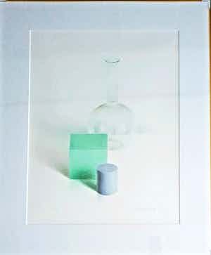 Olav Cleofas van Overbeek - Stilleven met kubus en cilinder verkocht voor € 40!