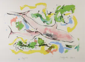 Nic Jonk - Zeefdruk, Nieuw Elan - Ingelijst kopen? Bied vanaf 50!