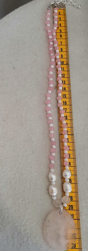 Zilver925 met echte parel,rozenkwarts,roze jade kopen? Bied vanaf 25!