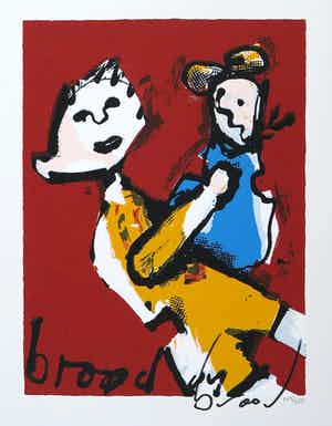 Herman Brood - Zeefdruk, Moeder en kind verkocht voor € 100!