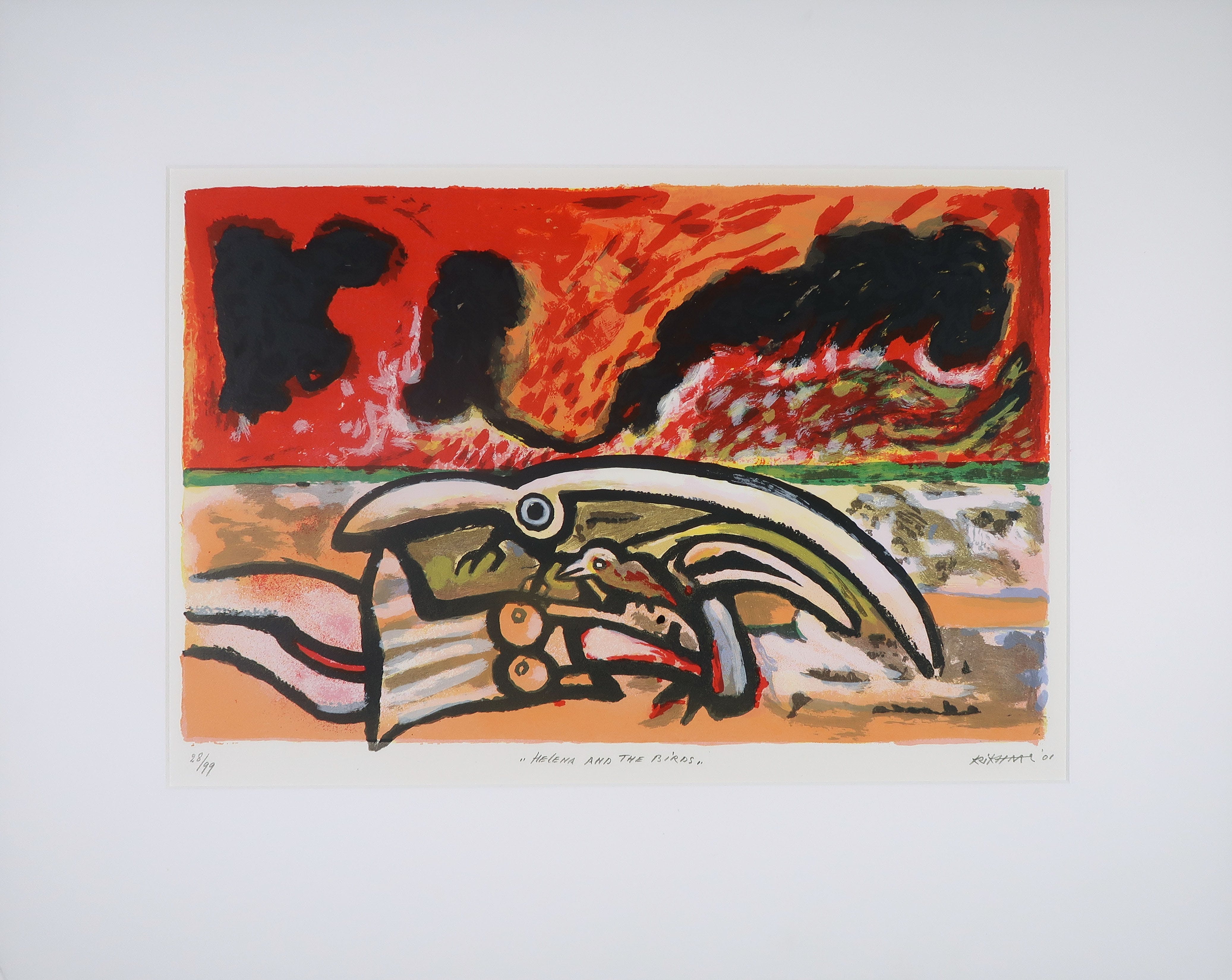 Herman Krikhaar - Litho, Helena and the birds kopen? Bied vanaf 80!