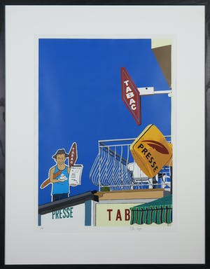 Marc Langer - Zeefdruk, Tabac presse - Ingelijst kopen? Bied vanaf 35!