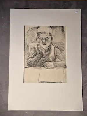 Paul Bodmer - Großer um 1920 - original Lithographie - junger Schüler - bleistift signiert kopen? Bied vanaf 29!