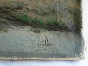 Clemens Wolters - Olieverf op doek, Molens in een Hollands landschap – ca 1915 kopen? Bied vanaf 35!