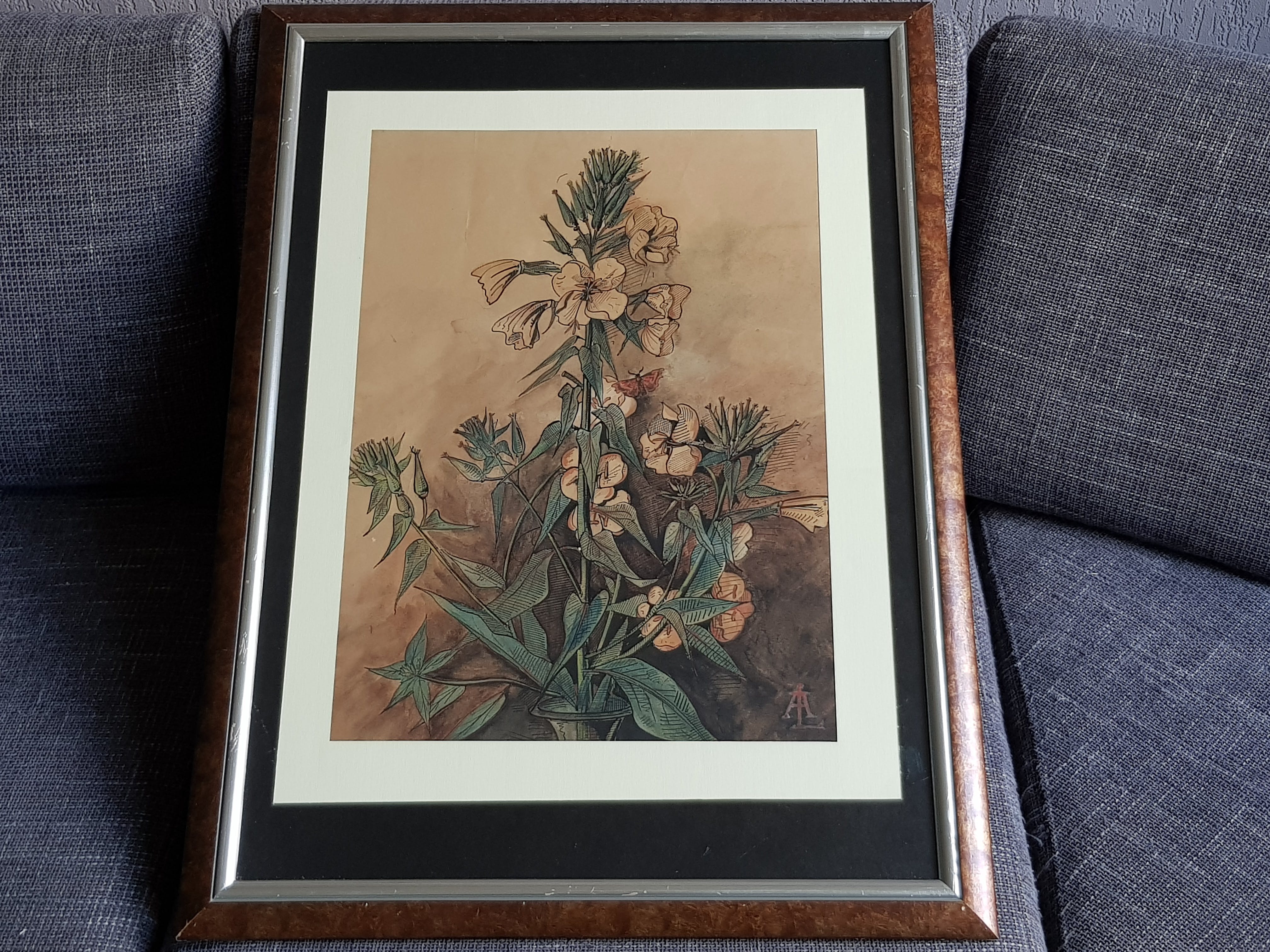 Niet of onleesbaar gesigneerd - Ingelijste Aquarel - Stilleven kopen? Bied vanaf 1!