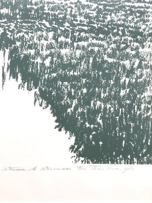 Frans Room - Zeefdruk, Landschap Noord-Holland,gesigneerd en ingelijst kopen? Bied vanaf 25!