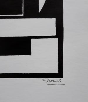 Cesar Domela - Constructivistische compositie, zeefdruk kopen? Bied vanaf 115!