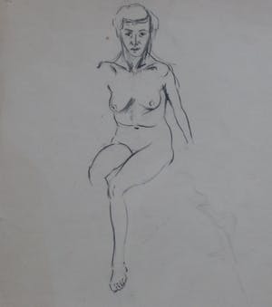 Piet Mulder - Naakt Model 3 x - Potlood Tekening kopen? Bied vanaf 1!