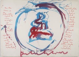 Anton Heyboer - Gouache en krijt, Zonder titel - Ingelijst (Groot) kopen? Bied vanaf 250!