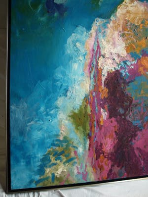 Jasmin Genzel - Olieverf op doek , GROOT en goed ingelijst– 136 x 105 cm - 1996 kopen? Bied vanaf 250!