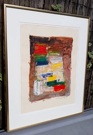 Richard Smeets - Pasar malam, acrylverf op papier (mooi ingelijst) kopen? Bied vanaf 295!