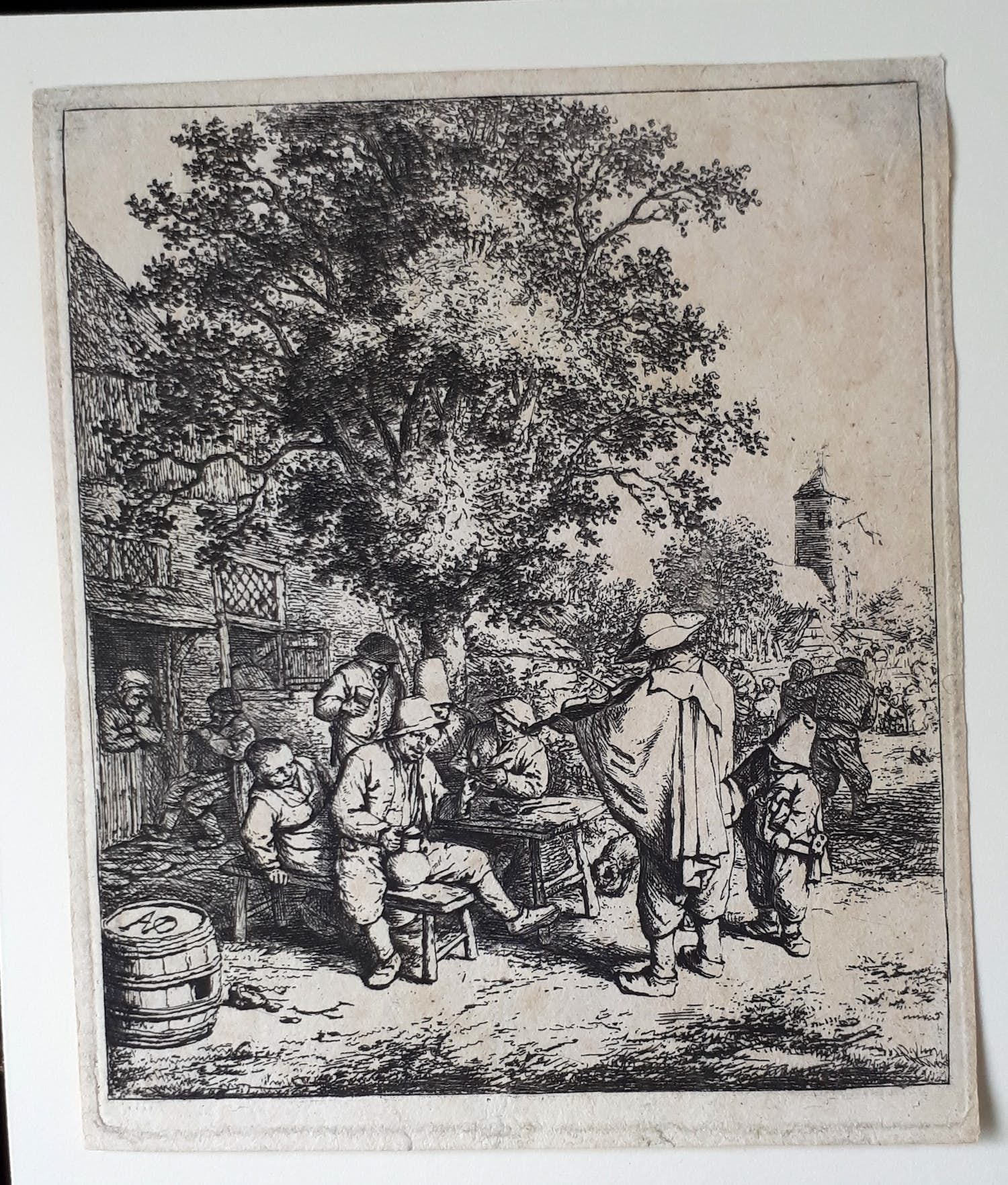 Adriaen van Ostade - De vioolspeler en de draailierspeler verkocht voor € 500!