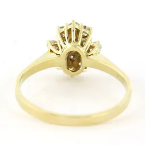 14k geelgouden ring met briljant geslepen diamant tot. 0.30ct – F/G - VS/SI kopen? Bied vanaf 325!