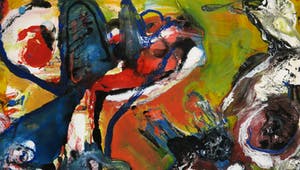 Jan te Wierik - Olie- en acrylverf op papier, Zonder titel - Ingelijst (Groot) kopen? Bied vanaf 850!