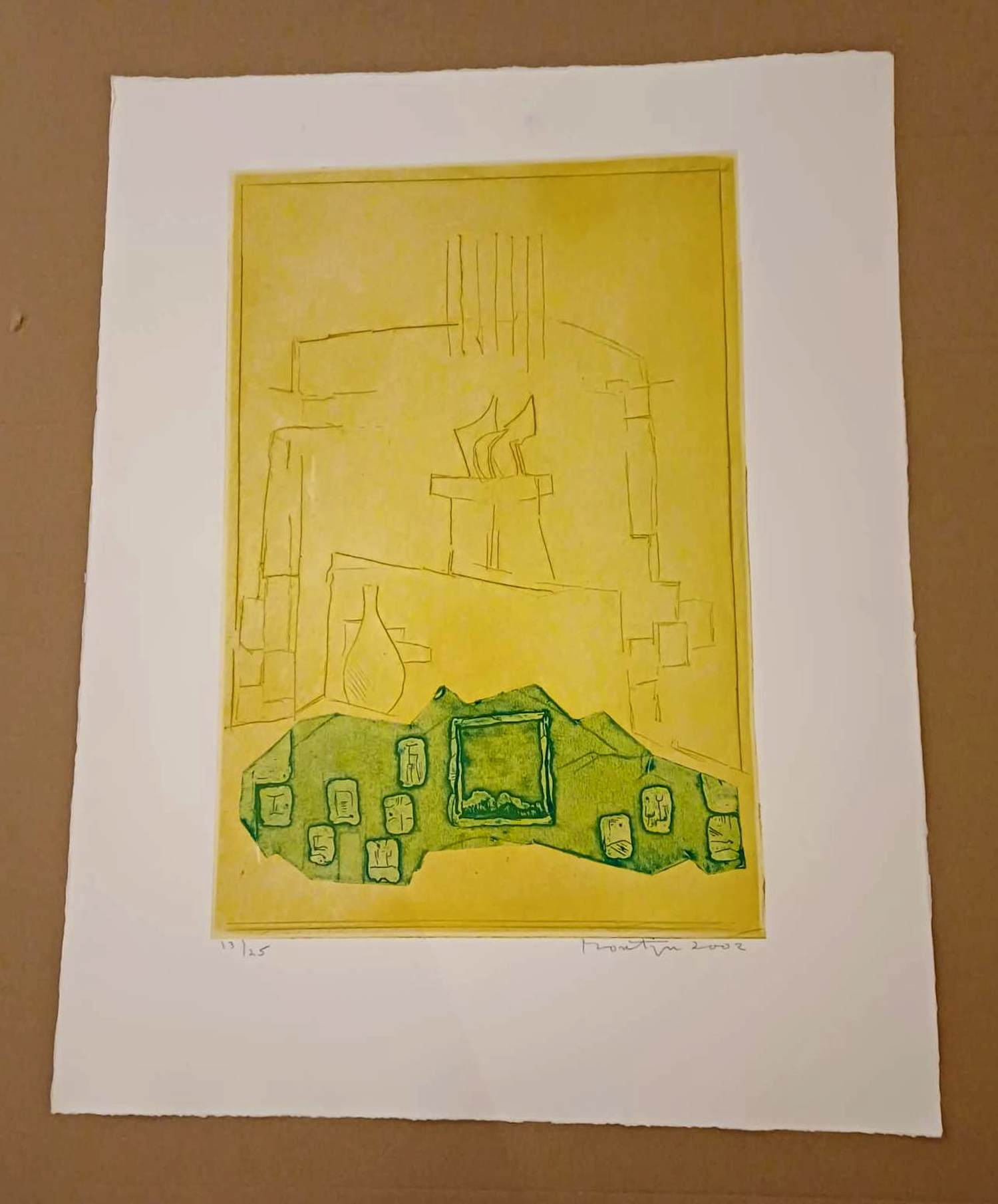 Jan Montyn - Ets/aquatint: "Le bonheur"(geluk) - 2002 kopen? Bied vanaf 115!