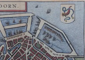 Ludovico Guicciardini - Hoorn Oude Kaart Gravure Plattegrond 1652 kopen? Bied vanaf 50!