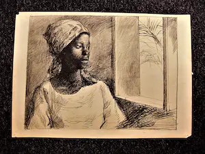 Aat Veldhoen - TWEE(2) Rotaprenten "donkere vrouw" & "Diny" potloodgesigneerd kopen? Bied vanaf 48!