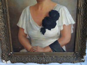 Rudolf Wenghart - Ingelijst olieverf op doek, op paneel (marouflé), “Portret” – 1938 – 100 x 80 kopen? Bied vanaf 1!
