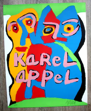 Karel Appel - zeefdruk: zonder titel (laatste exemplaar) kopen? Bied vanaf 350!
