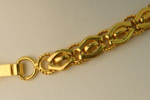 1908 - Geel gouden collier kopen? Bied vanaf 1500!