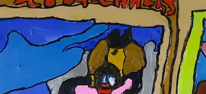 Hans Hartman - Acryl op papier, Zonder titel - Ingelijst kopen? Bied vanaf 60!