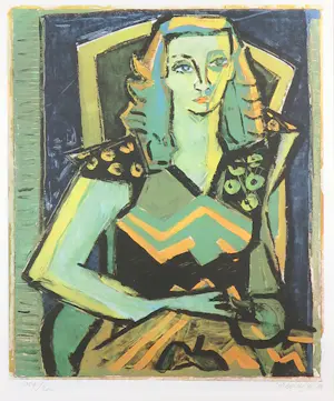 Corneille - Twee zeldzame litho's naar Matisse en Picasso, Wanda en Groene vrouw - Ingelijst kopen? Bied vanaf 850!