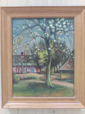 Buy Ben Moonen - Bloesemboom op boerenerf? Bid from 100!