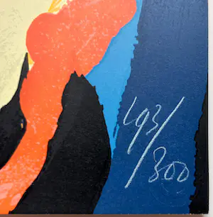 Karel Appel - Leef met mij, zeefdruk kopen? Bied vanaf 1100!