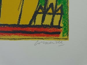 Corneille - TWEE GELE VROUWEN / KLEURLITHO / 54x42cm / SIG kopen? Bied vanaf 85!