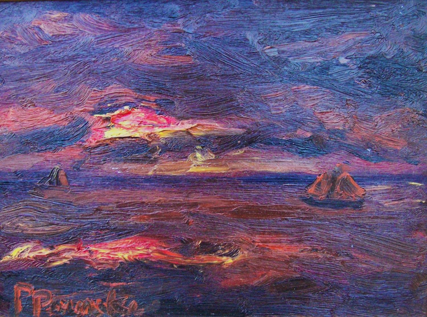 Paul Permeke - Schepen op zee. kopen? Bied vanaf 260!