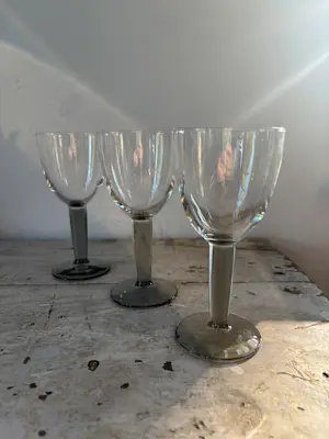 Bormioli Rocco - Set van 3 wijnglazen met geribbelde voet uit de jaren 60 kaufen? Bieten Sie von 38!