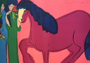 Walasse Ting - litho ‘Red Horse’ - 1981 kopen? Bied vanaf 395!