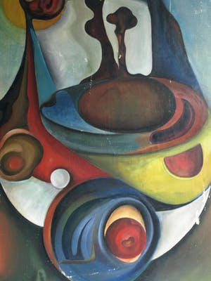 Egbert de Rooy - Acrylverf op doek , Surrealistisch – 1970 – spieraam 100 x 65 cm. kopen? Bied vanaf 1!