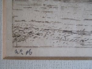 Niet of onleesbaar gesigneerd - Ingelijste ets, gesigneerd. Amsterdam? kopen? Bied vanaf 1!