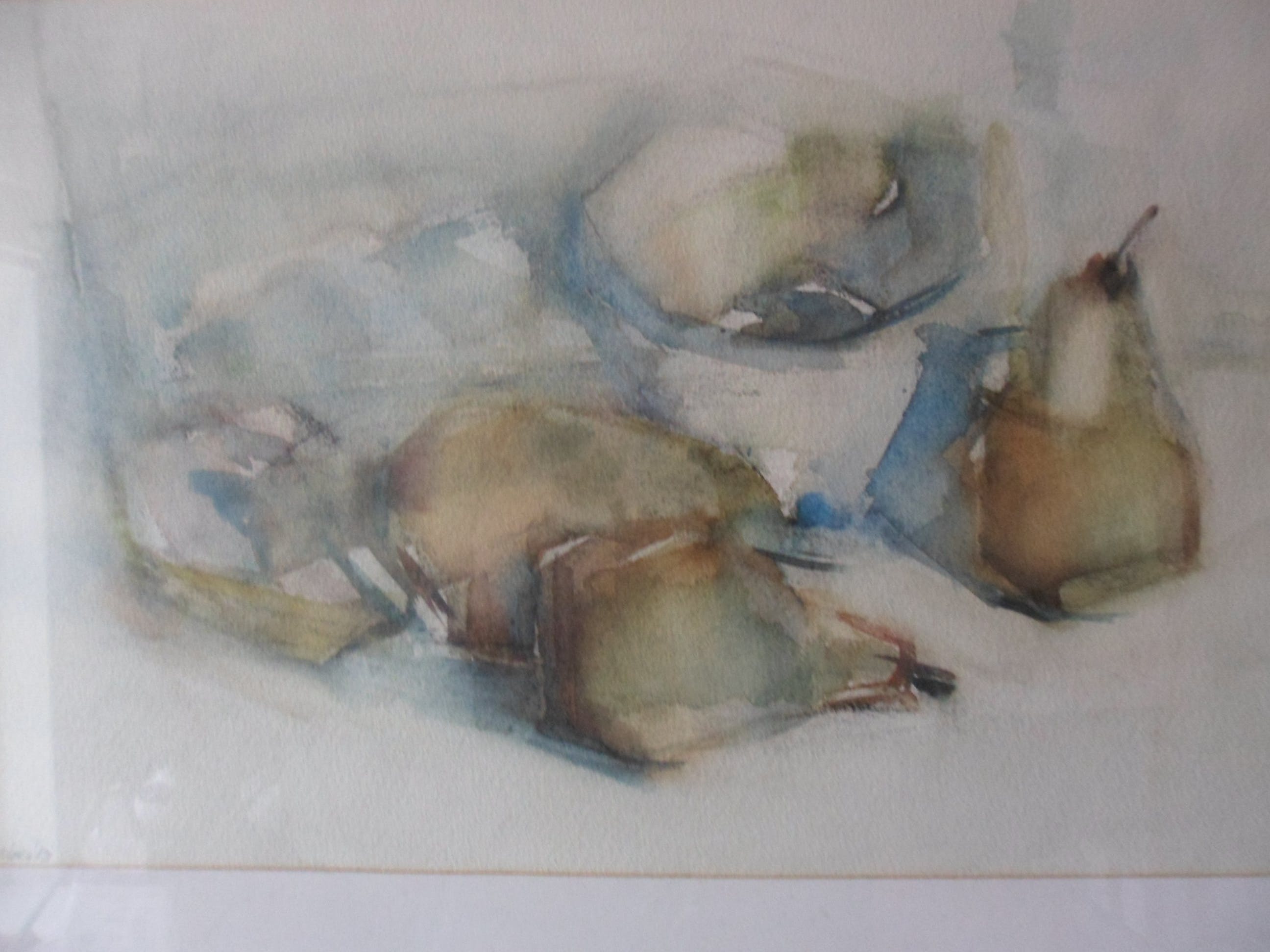 Sonja Toebes - Aquarel:"Stilleven met peren". kopen? Bied vanaf 20!