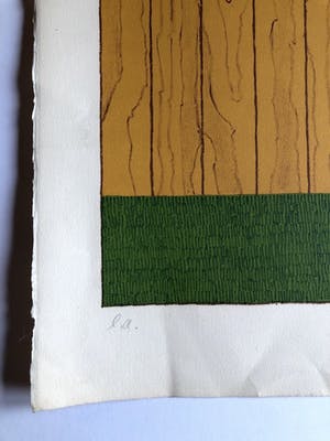 Mark Brusse - Twee Schuttingen - Lithografie kopen? Bied vanaf 70!