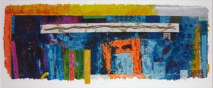 Jos Verwiel - Zeefdruk, Blue print ll - Ingelijst (Groot) kopen? Bied vanaf 35!
