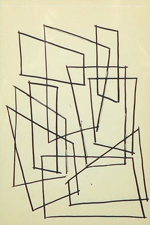Siep van den Berg - Lot van drie inkttekeningen, Abstracte compositie - Ingelijst kopen? Bied vanaf 35!