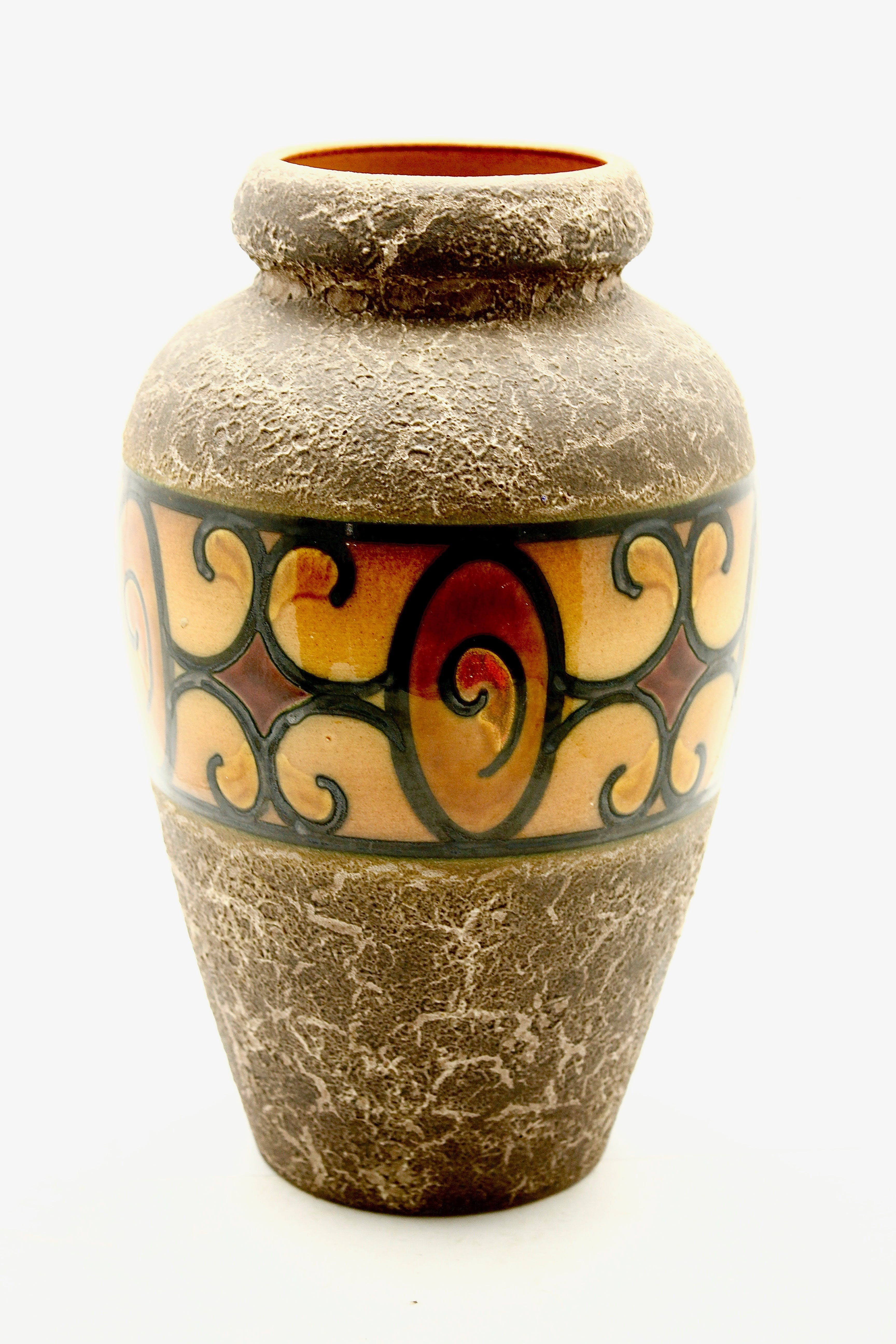 Plateelbakkerij Flora - polychrome vaas met decor 'Istanboel' 1968 kopen? Bied vanaf 19!