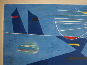 Gustave Singier - Litho, “Hemel en Zee” – Kunst-Schoolplaat uit 1954 – V.AE.V.O. - 45 x 65 cm kopen? Bied vanaf 1!