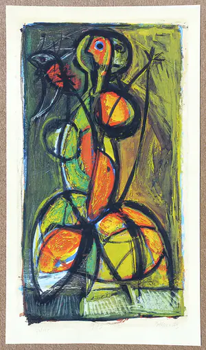 Corneille - Vrouw met vogel, giclée kopen? Bied vanaf 275!