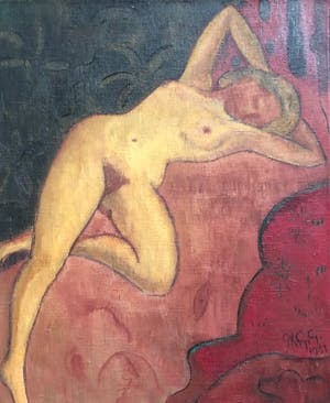 Phil Grisel - Liggend Naakt - Olieverf kopen? Bied vanaf 295!