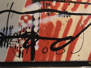 Herman Brood - Bijzondere Glicee gesigneerd en op linnen - ‘Bytes’ kopen? Bied vanaf 380!