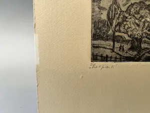 Jeanne Bieruma Oosting - 'Het park' - zeldzame ets uit 1933 kopen? Bied vanaf 80!