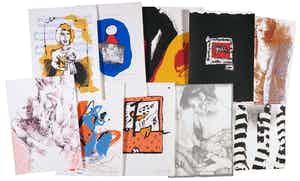 Nico Vrielink - Frank Lejeune, Martin van Dijk e.a., Lot van 10 zeefdrukken verkocht voor € 50!