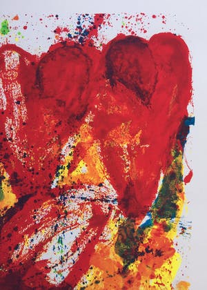 Jan Cremer - ‘Hartentulp’ - grote zeefdruk uit 1992. kopen? Bied vanaf 195!