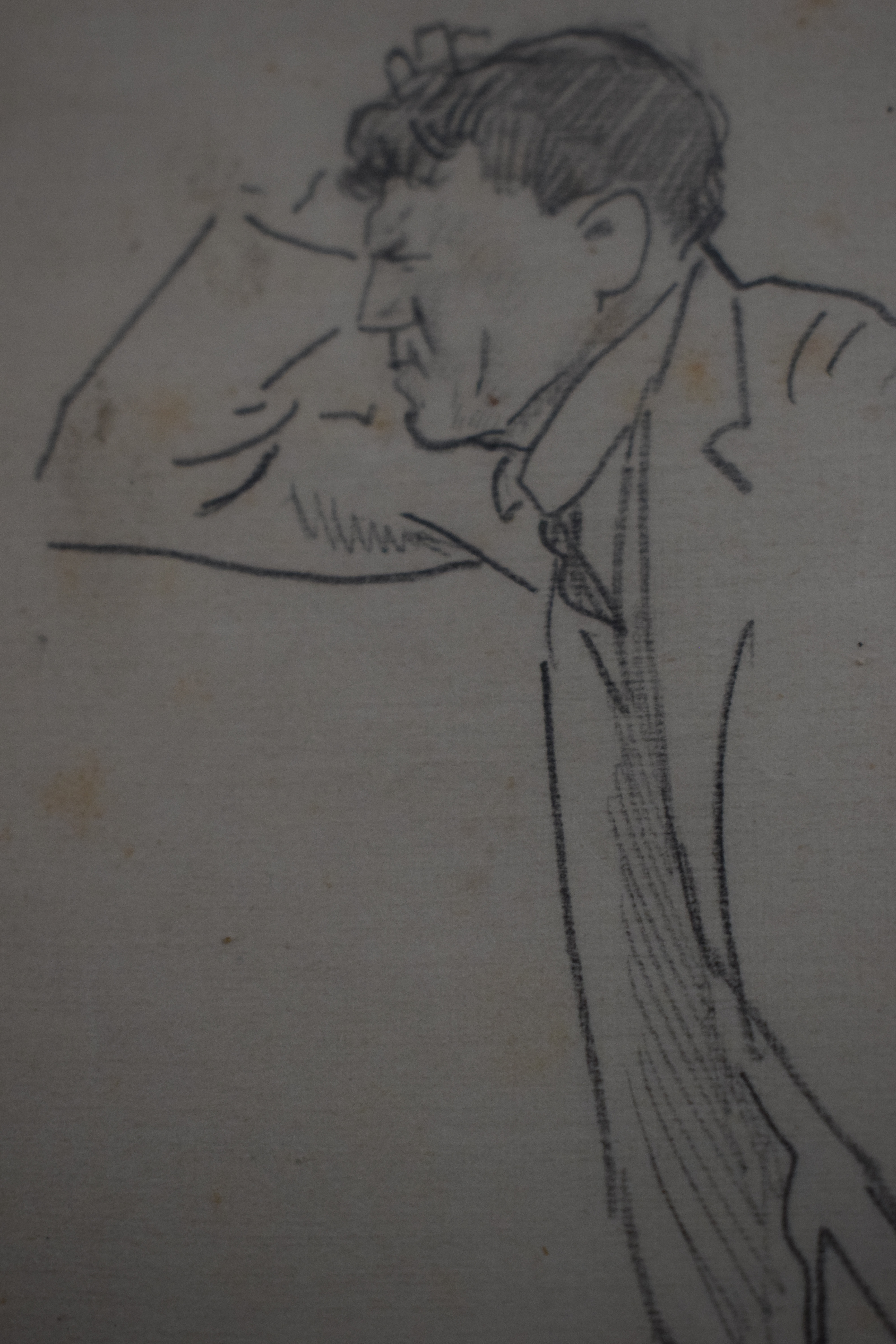 Willy Sluiter - Tekening turende man kopen? Bied vanaf 90!