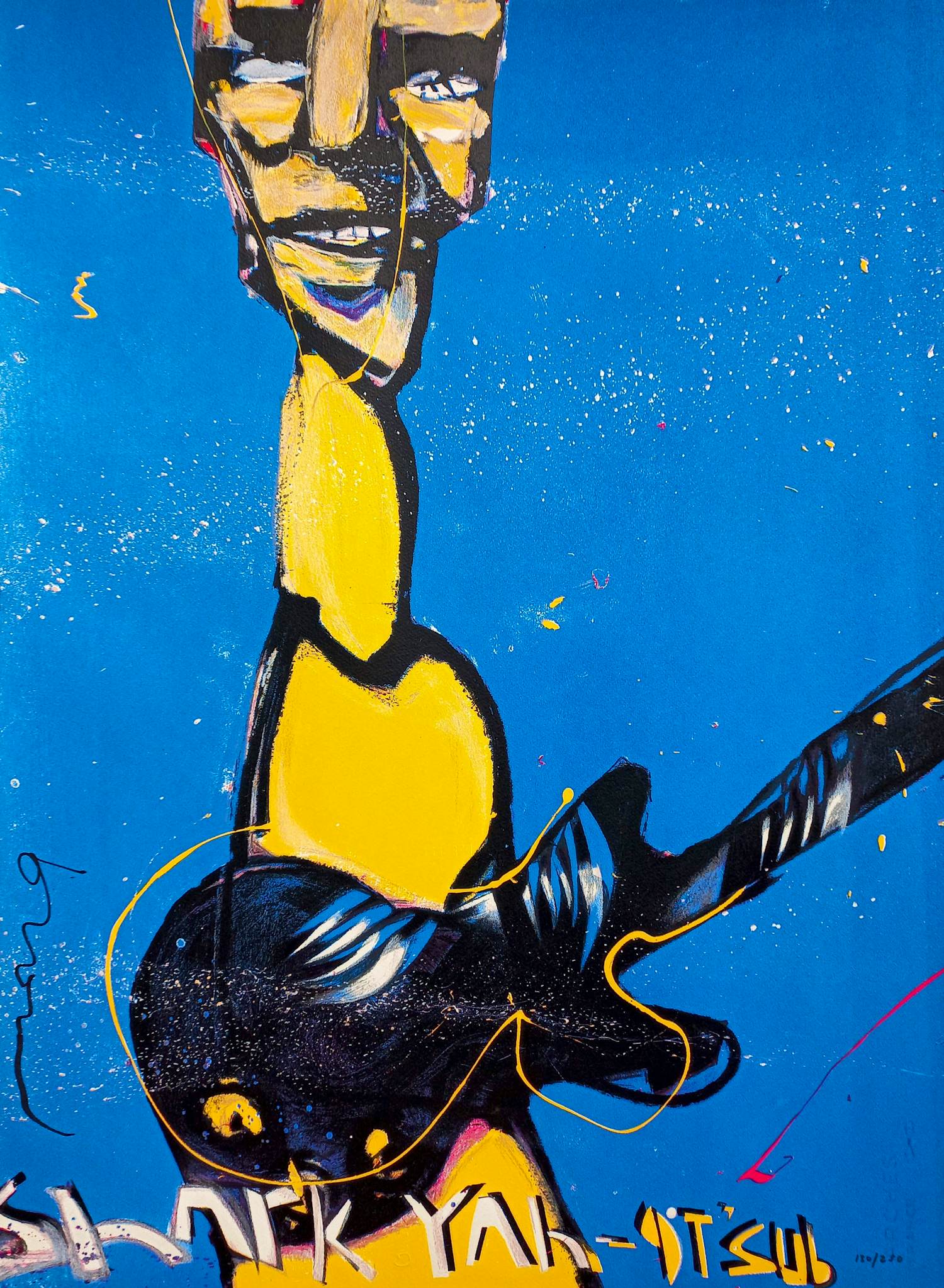 Herman Brood - De gitarist, zeefdruk (gratis verzending!) kopen? Bied vanaf 350!