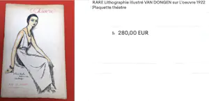 Kees van Dongen - L'oeuvre,lithografie cover , inclusief boekje, 1923 kopen? Bied vanaf 150!